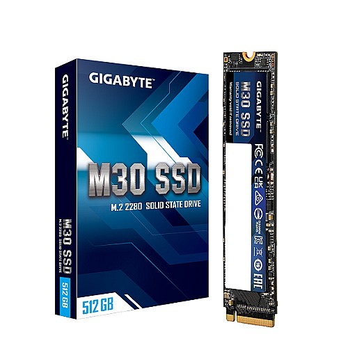 ���� ����� Gigabyte M30 SSD 512GB NVME Gen3 3500MBPS/2600MBPS