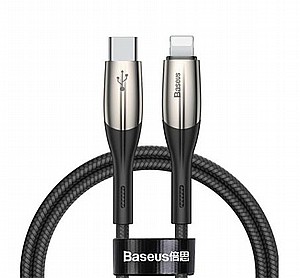 כבל אייפון 18W PD שחור מבית Baseus כבל אייפון 18W PD שחור מבית Baseus