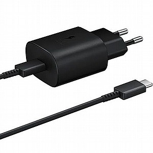 מטען קיר Samsung הכולל חיבור USB-C הספק 25W מטען קיר Samsung הכולל חיבור USB-C הספק 25W