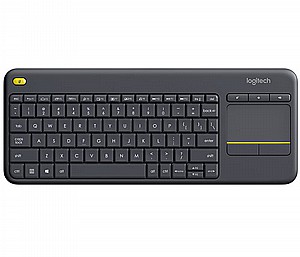 מקלדת מדיה HTPC אלחוטית Logitech K400 Plus Touch שחור מקלדת מדיה HTPC אלחוטית Logitech K400 Plus Touch שחור