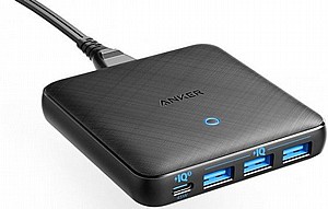 מטען מפצל Anker PowerPort Atom III Slim Charger 65W PD בחיבור USB Type-C / 3xUSB-A מטען מפצל Anker PowerPort Atom III Slim Charger 65W PD בחיבור USB Type-C / 3xUSB-A
