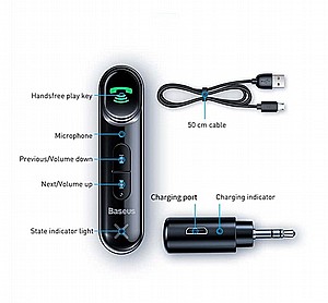 מקלט / מתאם בלוטוס 5.0 BLUETOOTH - אידיאלי לרכב - המאפשר האזנה ממכשירי סמארטפון/מחשבים במערכת השמע מקלט / מתאם בלוטוס 5.0 BLUETOOTH - אידיאלי לרכב - המאפשר האזנה ממכשירי סמארטפון/מחשבים במערכת השמע