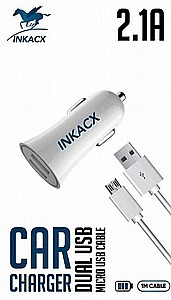 INKACX מטען רכב 2.1 IP מגיע עם כבל ויציאת USB נוספת INKACX מטען רכב 2.1 IP מגיע עם כבל ויציאת USB נוספת