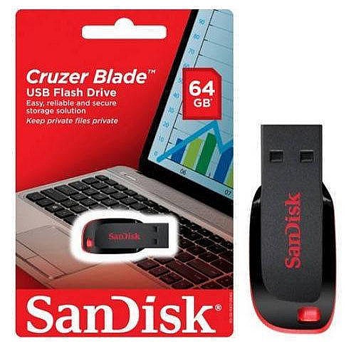 ���� ��� �� 64 ���� Cruzer Blade USB ��� ����