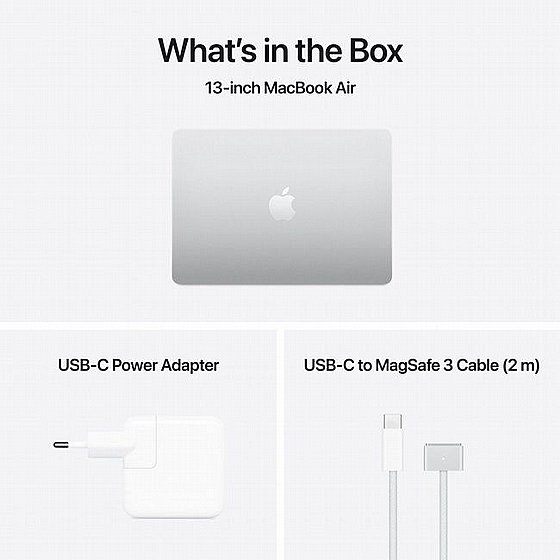 ����� ���� MacBook Air 13.6" (2025) M4 10C-CPU/16GB/256GB 8C-GPU SILVER MW0W3HB/A